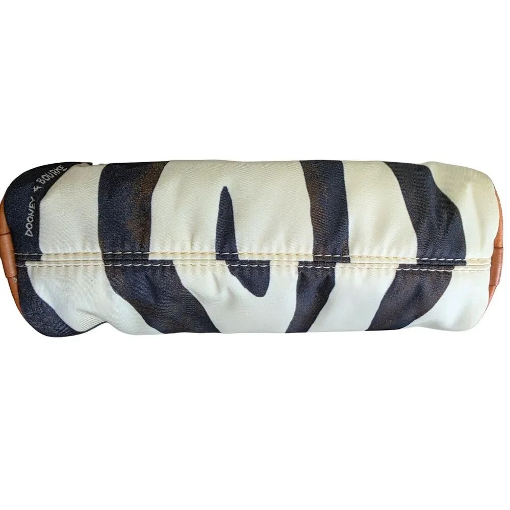 Vintage Dooney & Bourke Zebra Print Mini Shoulder Bag Pochette Y2K